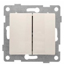 Выключатель проходной двухклавишный без рамки Gusi Electric BRAVO С10В8-003