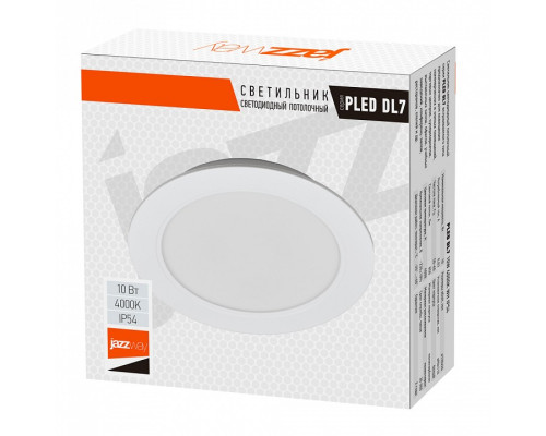 Встраиваемый светильник Jazzway  PLED DL7 10w 4000K WH IP54