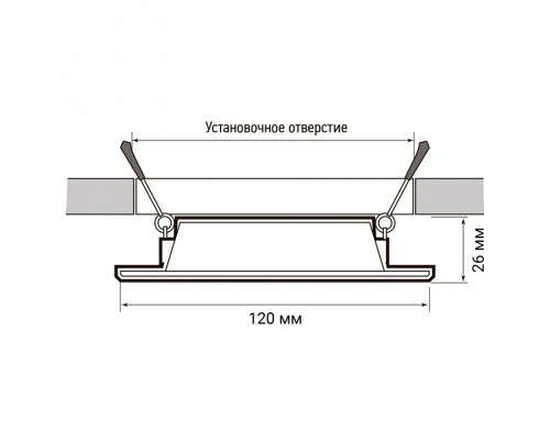 Встраиваемый светильник Jazzway  PLED DL7 10w 4000K WH IP54