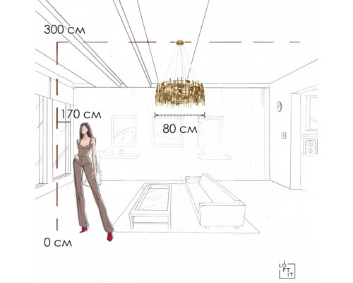 Подвесной светильник Loft it Escama 10396/800C