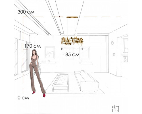 Подвесной светильник Loft it Escama 10396/850R