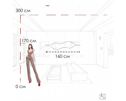 Подвесной светильник Loft it Tape Light 10403/1600 SN