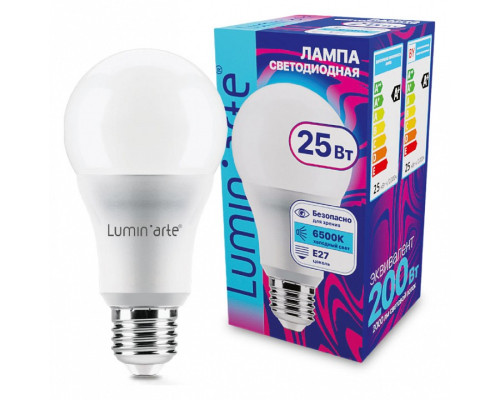 Лампа светодиодная Luminarte  E27 25Вт 6500K LSTD-A65-25W6KE27