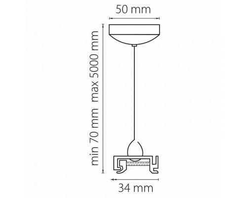 Подвес для трека Lightstar Barra 504196