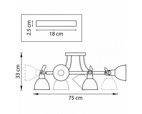 Люстра на штанге Lightstar Acrobata 761063