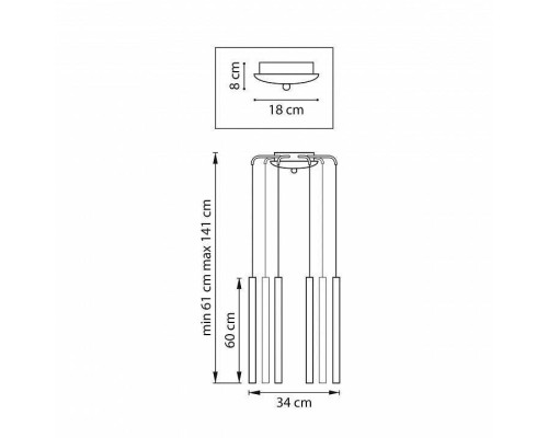Подвесная люстра Lightstar Tubo L8T747347
