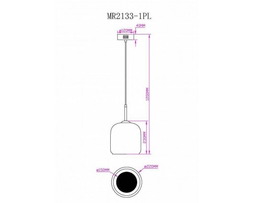 Подвесной светильник MyFar Charlie MR2133-1PL