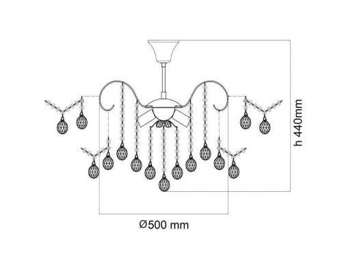 Люстра на штанге MW-Light Жемчуг 15 6 ламп 232017506