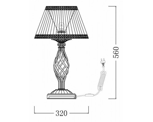 Настольная лампа декоративная Maytoni Grace ARM247-00-G