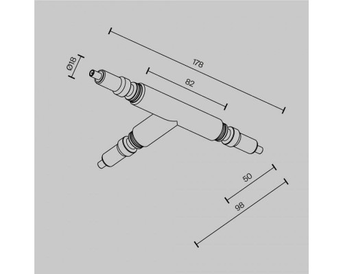 Соединитель T-образный для модульных светильников Maytoni Accessories for system Axity CA007TC-BS