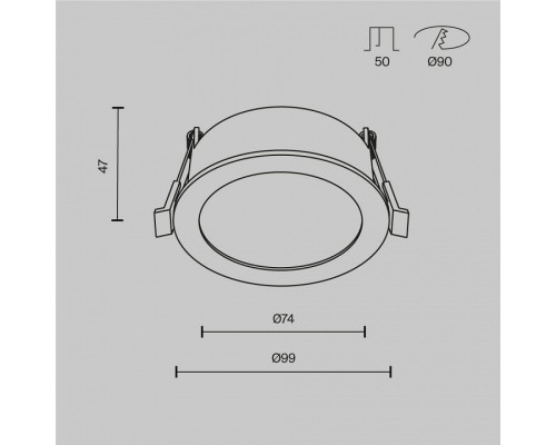 Встраиваемый светильник Orb DL130-GX53-B