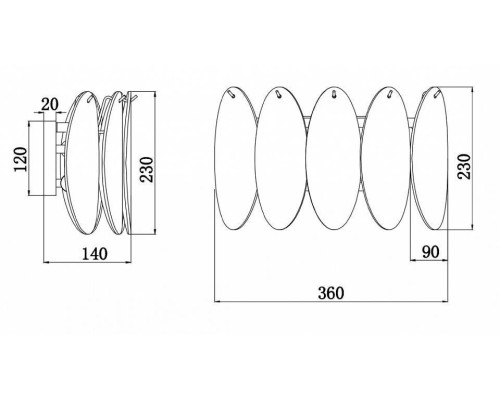 Накладной светильник Freya Demure FR5189WL-02BS
