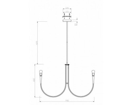 Люстра на штанге Freya Branches FR5253PL-08N