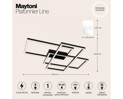 Накладной светильник Maytoni Line MOD015CL-L80B