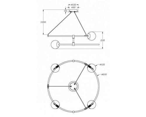 Подвесная люстра Maytoni Balance MOD317PL-04G