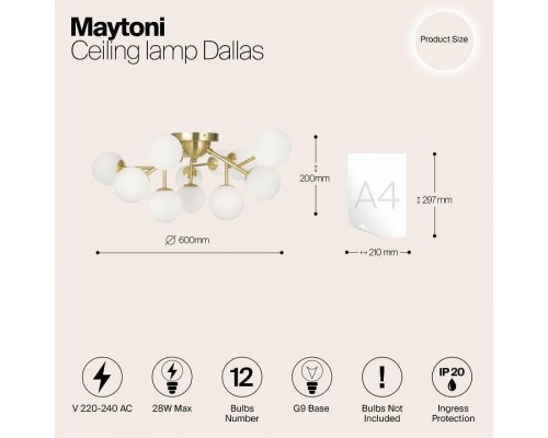 Потолочная люстра Maytoni Dallas MOD545CL-12BS