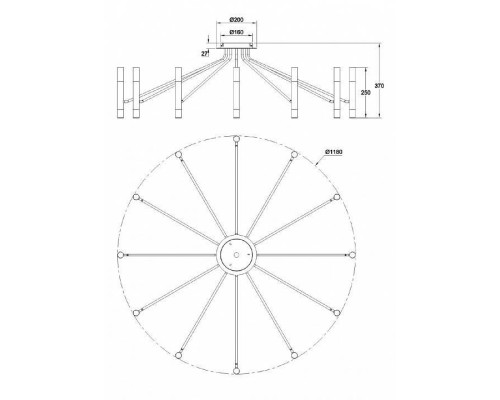 Потолочная люстра Maytoni Vigo MOD620CL-24B