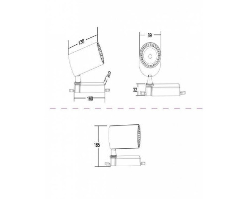Светильник на штанге Maytoni Vuoro TR029-3-20W4K-B