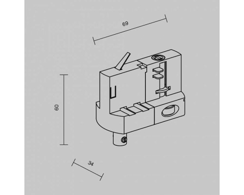 Переходник для трека Maytoni Accessories for tracks Trinity TRA005-3-A-B