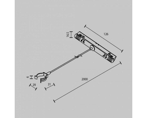 Подвес для трека Maytoni Accessories for tracks Exility TRA101SWT-2B