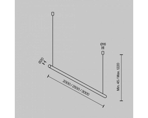 Подвес для треков-ремней Maytoni Accessories for system Parity TRA130SWK-B