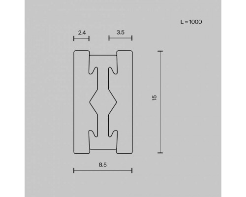 Трек накладной Maytoni Busbar trunkings Flarity TRX154-111BS