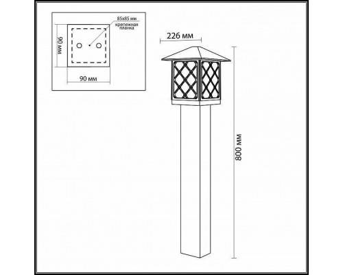 Наземный низкий светильник Odeon Light Anger 2649/1A