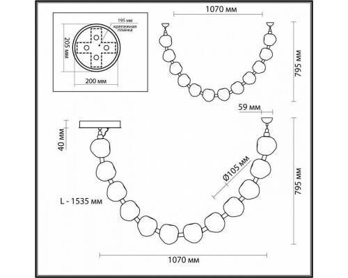 Подвесной светильник Odeon Light Jemstone 5085/48L