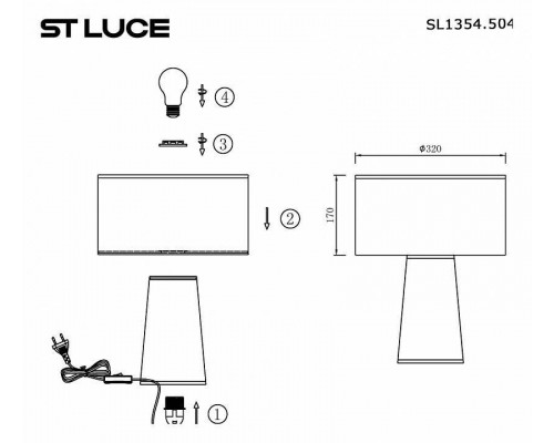 Настольная лампа декоративная ST-Luce Jackie SL1354.504.01