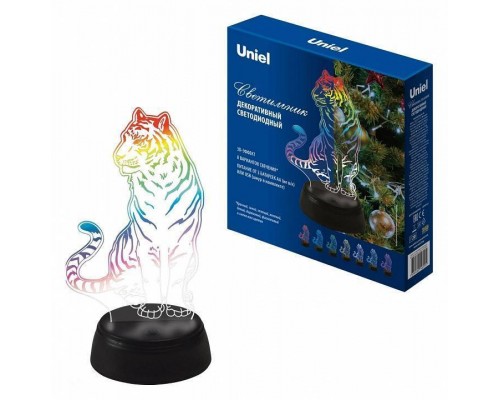 Зверь декоративный Uniel ULI-M507 RGB/3AA TIGER/BLACK UL-00008402