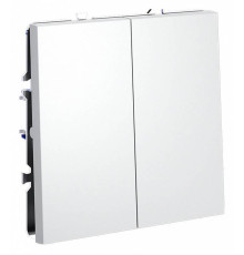 Выключатель двухклавишный без рамки Voltum S70 VLS020602