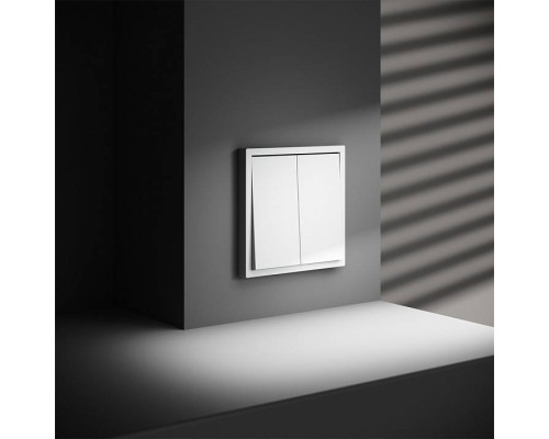 Выключатель двухклавишный без рамки Voltum S70 VLS020602