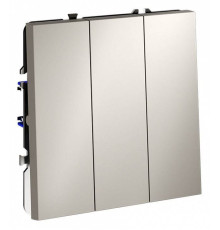 Выключатель трехклавишный без рамки Voltum S70 VLS030103