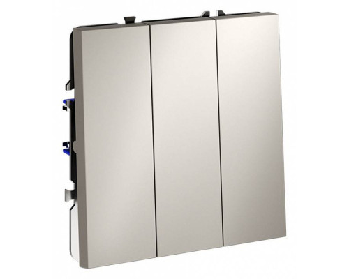 Выключатель трехклавишный без рамки Voltum S70 VLS030103