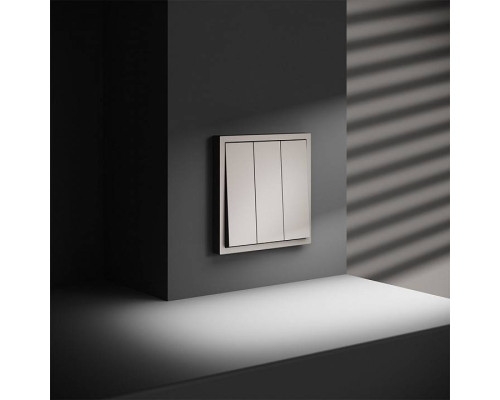 Выключатель трехклавишный без рамки Voltum S70 VLS030103