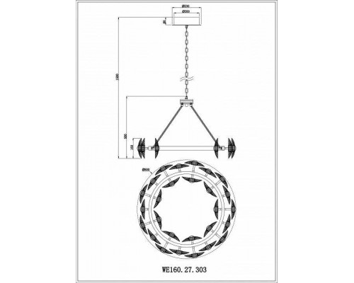 Подвесной светильник Wertmark Pamela WE160.27.303