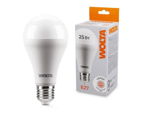 Лампа светодиодная Wolta  E27 25Вт 4000K 25S67BL25E27
