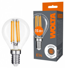 Лампа светодиодная Wolta  WF-G45-15W4KE14