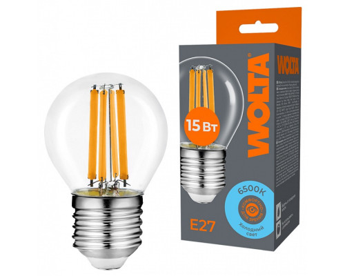 Лампа светодиодная Wolta  WF-G45-15W6KE27