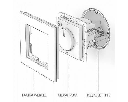 Терморегулятор электромеханический для теплого пола Werkel черный W1151108