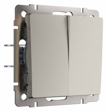 Выключатель проходной двухклавишный без рамки Werkel дымчатый W1222004