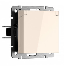 Розетка с заземлением и со шторкой, без рамки с крышкой Werkel  W1171262