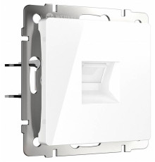 Розетка Ethernet RJ-45 и со шторками, без рамки Werkel белый W5120101