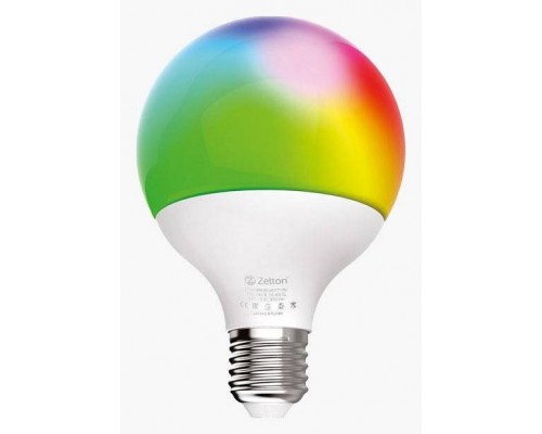 Лампа светодиодная с управлением через Wi-Fi Zetton Smart Wi-Fi Bulb E27 10Вт 2700-6500K ZTSHLBRGBCWE271RU