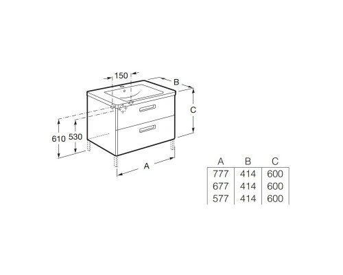 THE GAP ORIGINAL модуль для раковины 800 мм, белый матовый, плёнка