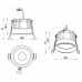 Встраиваемый светильник iLedex Mars 112-12W-D80-3000K-24DG-WH