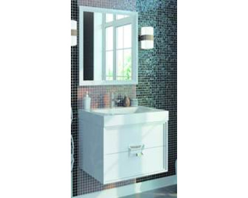 Тумба CANALETTO подвесная с ящиками 80, белая глянцевая