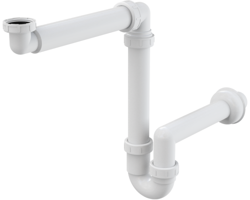 Cифон для умывальника экономящий пространство с накидной гайкой 5/4",бывш. A434