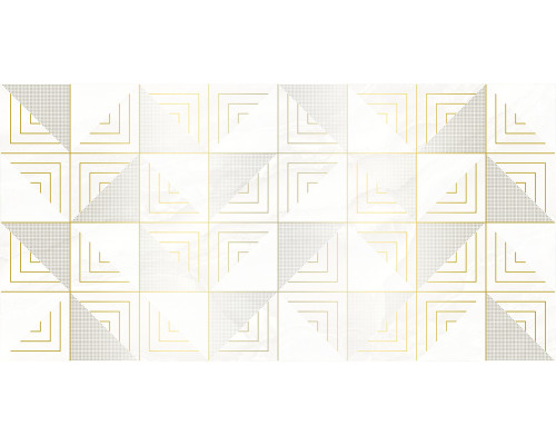 Mania Декор белый 25х50