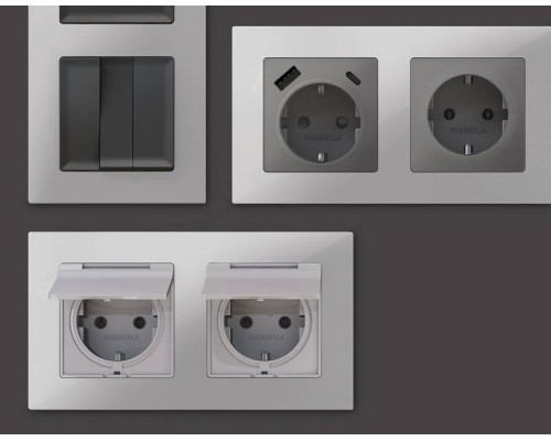 Рамка на 1 пост Ambrella Volt Techno AF220401